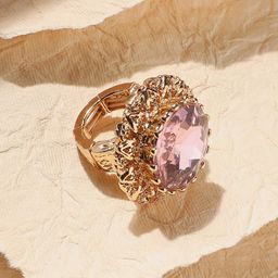 SOHI Gold-Plated Stone-Studded Finger Ring-image-39