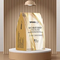 Spring H2O 8 Steps 2 in 1 Formula Brightening + Sun Protection 24 Carat Gold Facial Kit-3
