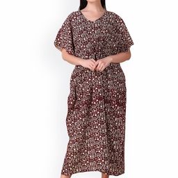 Masha Maroon Printed Nightdress KF-A262-1333-image-74