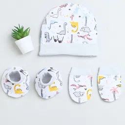 BUMZEE  Boys Cotton Cap Mitten Bootie Set-20