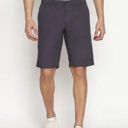 Van Heusen Athleisure Regular Fit Soft Touch Functional Pockets Shorts - Gunmetal-picture-5