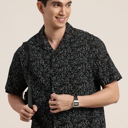 HERE&NOW Geometric Printed Pure Cotton Casual Shirt-picture-27
