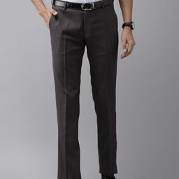 Arrow Men Self Design Textured Mid-Rise Tailored Fit Trousers-picture-32