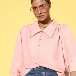 plusS Pink & fairy tale Shirt Style Top-image-19