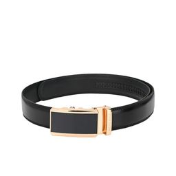 Pacific Gold Men Black Solid Leather Belt-image-82
