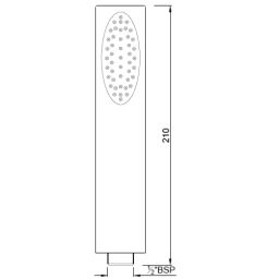 Jaquar 25x38 mm Oval ABS Silver Wall Mount Overhead Rain Shower HSH-CHR-49537-image-6