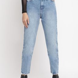 Belliskey Women Blue Boyfriend Fit Mid-Rise Clean Look Cropped Jeans-picture-46