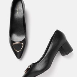 Chemistry Metal Detailing Block Heel Pumps-49
