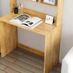 HEXA RED Brown Engineered Wood Study Table For Work From Home Students & Computer Table image 2