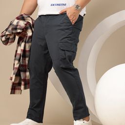 Sztori Plus Size Men Regular Fit Cargos-picture-7