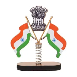 AllExtreme EXIF27 Universal Showpiece Indian Flag with Unity in India Symbol for Car Dashboard-23