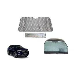 Auto Pearl Car Windshield 5 Layer Sun Shade Front Window Sun Shade Cover Blocks UV Rays Reflecting Foldable Aluminum Sun Shade ((133 x 70) c.m.) Compatible with XUV 700-picture-34