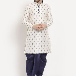 Sydney Heights Ethnic Motifs Woven Design Jacquard Weave Straight Kurta with Dhoti Pants-38