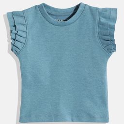 Eteenz Kids Girls Flutter Sleeve Top-image-89
