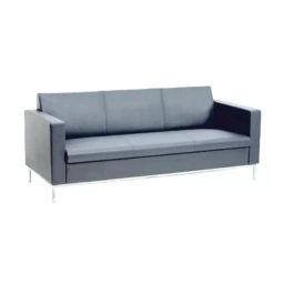 Modern India Seating MISSF4 3 Seater Leatherette Upholstery,Stainless Steel Legs Office Sofa , Black-image-87