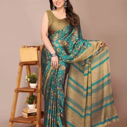KALINI Floral Printed Saree With Blouse Piece-image-23