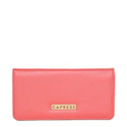 Caprese Pink Solid Bi-Fold Wallet for Women-image-66