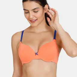 Zivame Orange Medium Coverage Push-up Bra-image-7