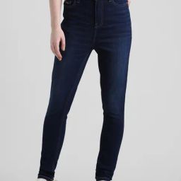 Only Dark Blue Blended Skinny Fit High Rise Jeans-image-78