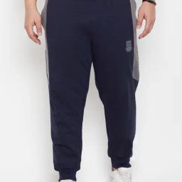 Bigbanana Mid Navy Regular Fit Colour Block Joggers-image-34