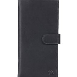 Kara Unisex Black Solid Leather Passport Holder-8