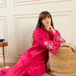 Indo Era Women Magenta Kurta Sets-53