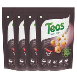 Teos Nutri Pops Roasted Makhana Snacks Piri Piri Pack Of 4 - 70 g Each-13