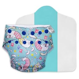 SuperBottoms Reusable and Washable Cloth Diapers for Babies Cloth Diaper Freesize Uno Dog Print- Multicolor-12