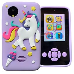 YAMAMA Kids Smart Phone Christmas Birthday Gifts For Kids Age 3-10 Kids Toys Cell Phone 2.8" Touchscreen Toddler Learning Play Toy Phone For Kids With Dual Camera And Inbuilt Games - Purple-image-69