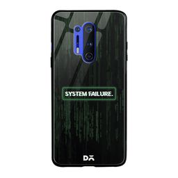 DailyObjects Black & White System Failure OnePlus 8 Pro Glass Case image 1