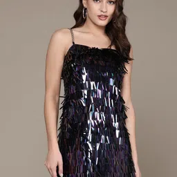 Label Ritu Kumar Embellished A-Line Mini Dress-image-3