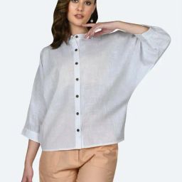 Zink London White Cotton Regular Fit Shirt-picture-17