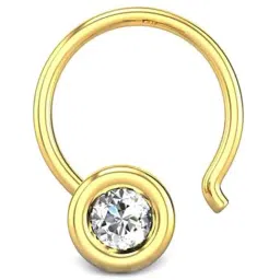 Candere by Kalyan Jewellers Austina 18k Yellow Gold & Diamond Nosepin for Women-picture-35
