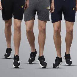 Vimal Jonney Multicolor Regular Fit Lounge Shorts - Pack of 3-picture-15