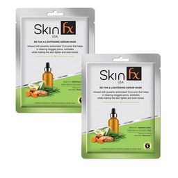 Skin Fx Set of 2 De-tan and Lightening Serum Masks-0