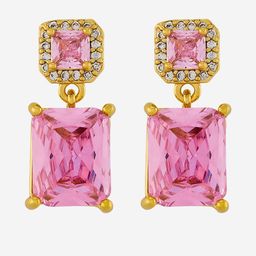 Kushal's Fashion Jewellery Gold-Plated Contemporary Zircon Studded Drop Earrings-picture-27