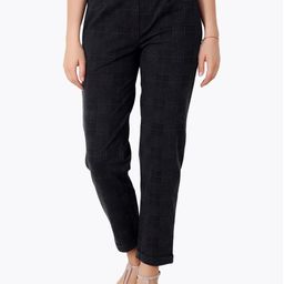 Cation Women Grey & Black Checked Regular Trousers-image-13