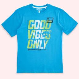 Pantaloons Junior Malibu Blue Cotton Printed T-Shirt-image-15