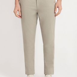 ColorPlus Men Smart Mid Rise Slim Fit Cotton Regular Trousers-picture-5