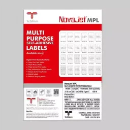 NOVAJET Multipurpose Labels 100 Sheets (12 Labels Per A4 Sheet) for Inkjet/Laser Printer image 3