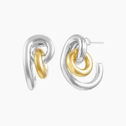 SWASHAA Hulen Silver Plated Circular Ear Cuff Earrings-image-10
