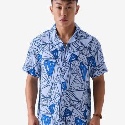 The Souled Store Superman Blue Relaxed Fit Shirt-image-66