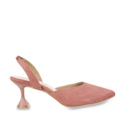 Metro Women's Pink Sling Back Stilettos-image-46