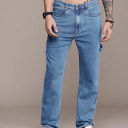 The Roadster Life Co. Men Straight Fit Light Fade Stretchable Jeans-17
