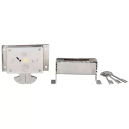 Harrison 4 Lever Iron Shutter Lock Set 21.5x18x4.5 cm with 3 Keys, CSL-0597-PK01-42