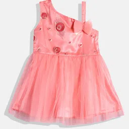 YK Girls Embellished A-Line Dress with Bow Detail-image-45