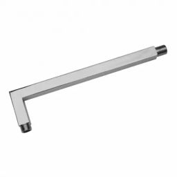 PLUMBER Chrome Finish Square Shower Arm 200 mm, 8 inch, ARM-S008-40