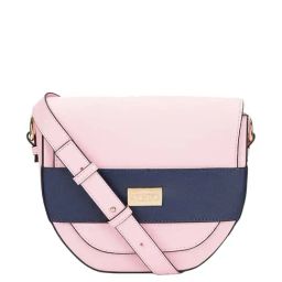 KLEIO Pink Solid Medium Sling Handbag-22