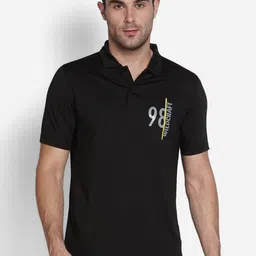 Wildcraft Men Black Polo Collar Applique T-shirt-picture-18