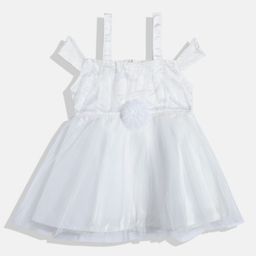 YK Girls Cold-Shoulders A-Line Dress-image-82